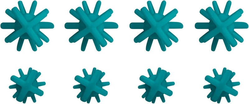 Purtribe Silicone Straw Brush 4 Pack - (2 Small, 2 Wide) - 10 Inch Reusable Straw Cleaner, Pipe Cleaner, Glass and Detailing Tool (Turquoise) - Image 4